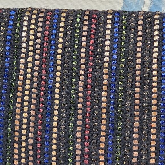 NWOT Metallic Striped Fringe XL Clutch - Picture 8 of 9